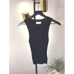 DISSH tank Devin in stock black ribbed bodycon minimalist elevated essentials LG